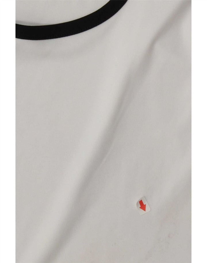 T-shirt grafica Adidas Aeroready da uomo, piccola, in poliestere color block bianco