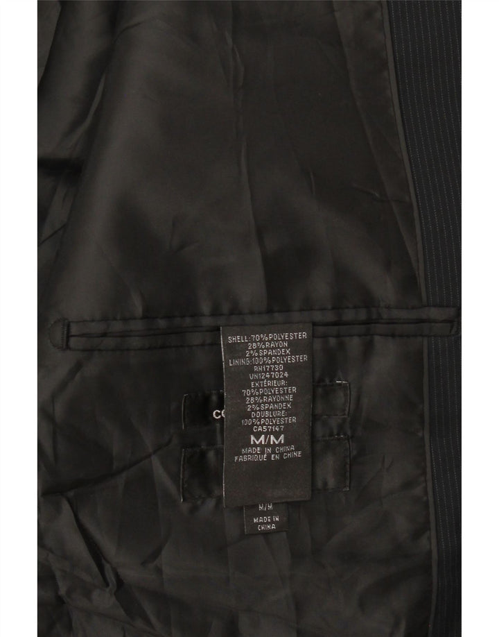 MOSSIMO Mens Slim Fit 2 Button Blazer Jacket UK 38 Medium Black Pinstripe Vintage Mossimo and Second-Hand Mossimo from Messina Hembry 