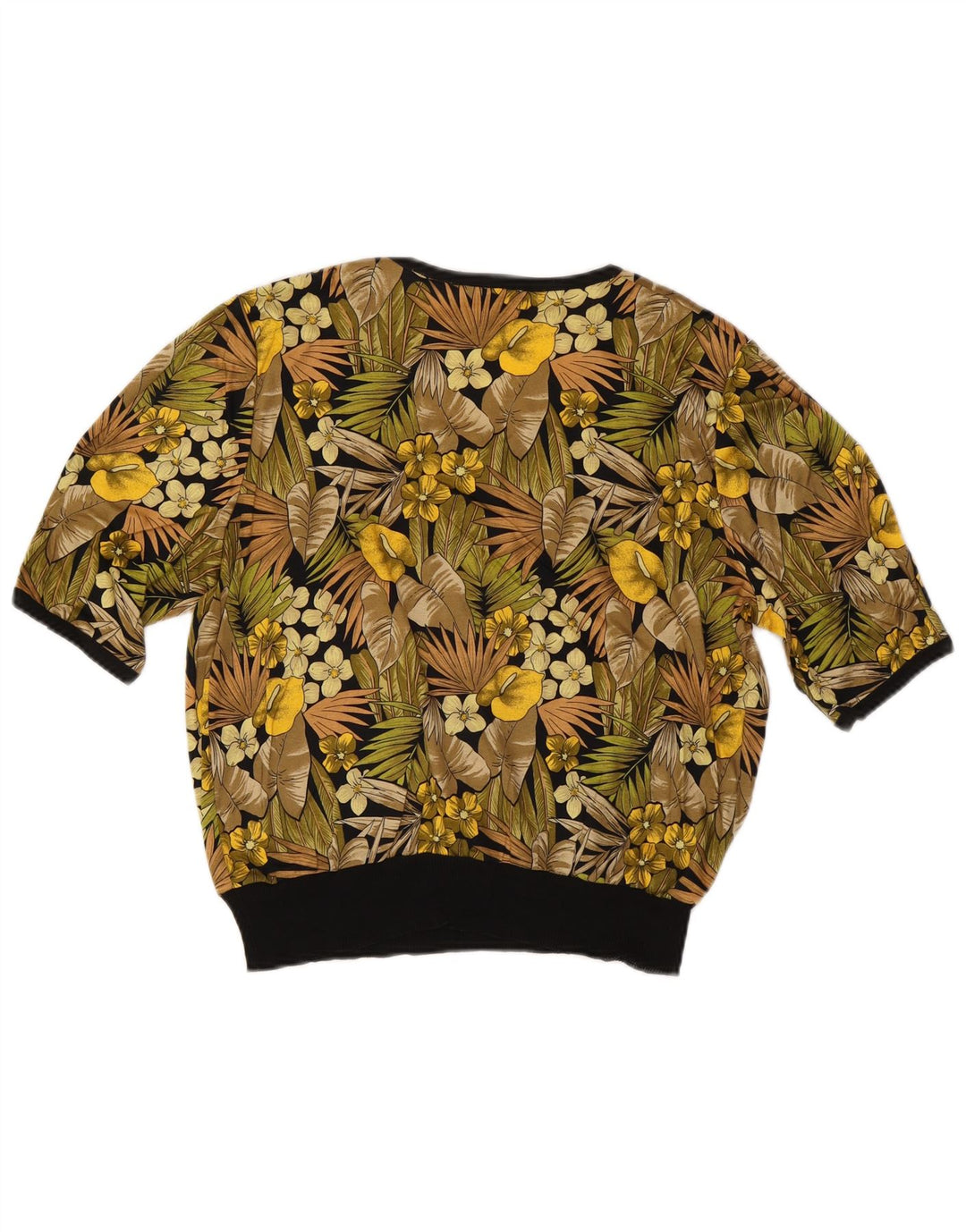 Camicetta vintage da donna Top IT 48 XL Cotone floreale multicolore
