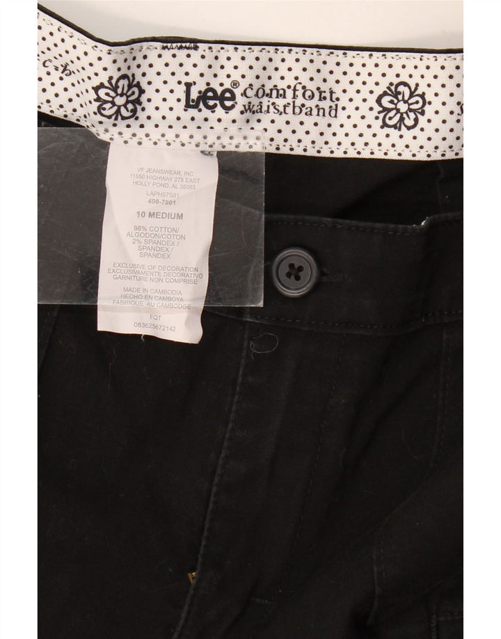 Pantaloncini cargo da donna Lee US 10 Large W32 cotone nero