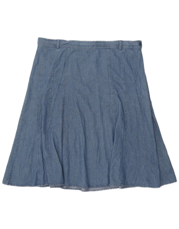 Gonna in denim da donna Marks & Spencer UK 22 3XL W42 Cotone blu