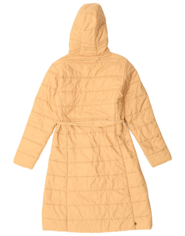 Cappotto imbottito con cappuccio da donna Adidas UK 10 piccolo poliestere beige