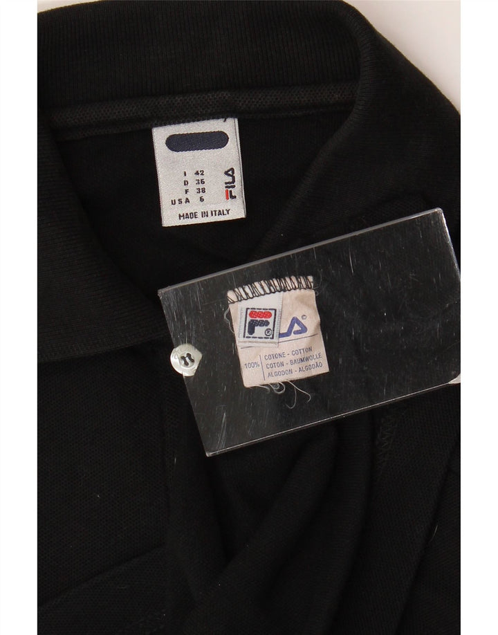 Polo senza maniche da donna Fila IT 42 cotone nero medio