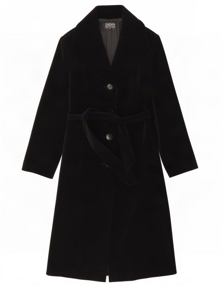 Soprabito in velluto da donna Sasha UK 16 grande cotone nero