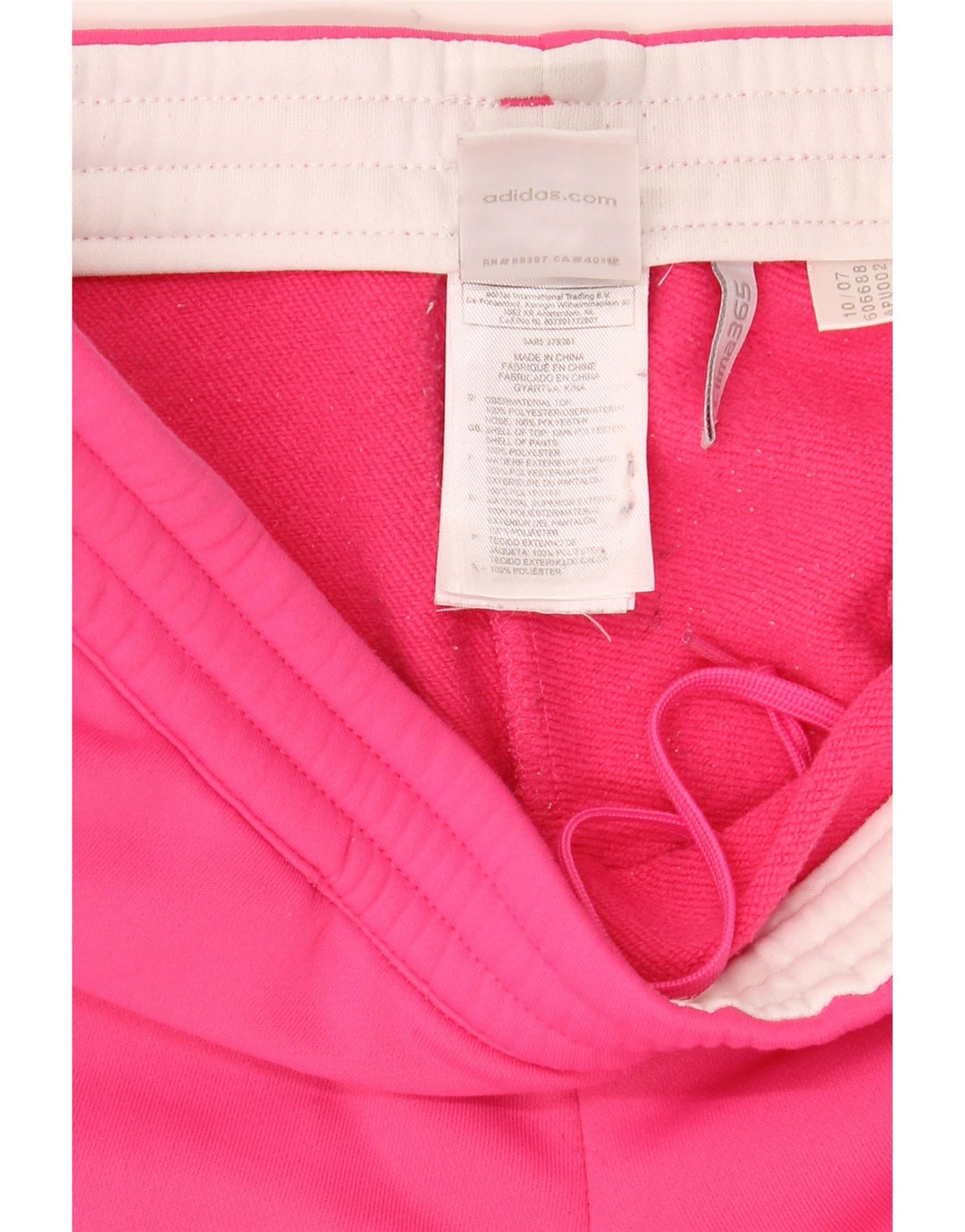 Pantaloni da tuta dritti da donna Adidas UK 10 Small Rosa Poliestere