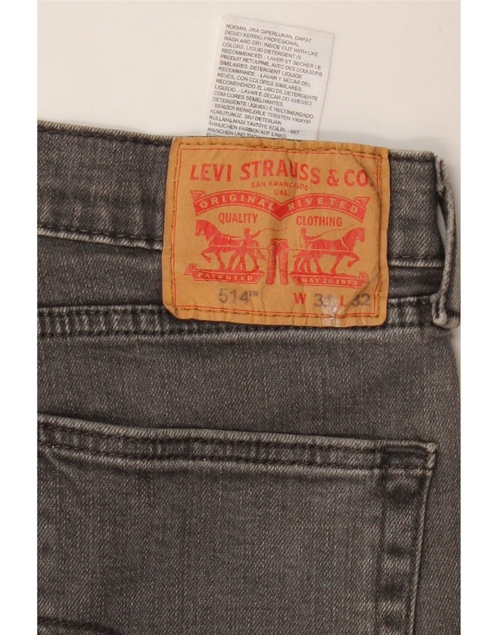 LEVI'S Jeans dritti da uomo 514 W31 L32 Cotone grigio