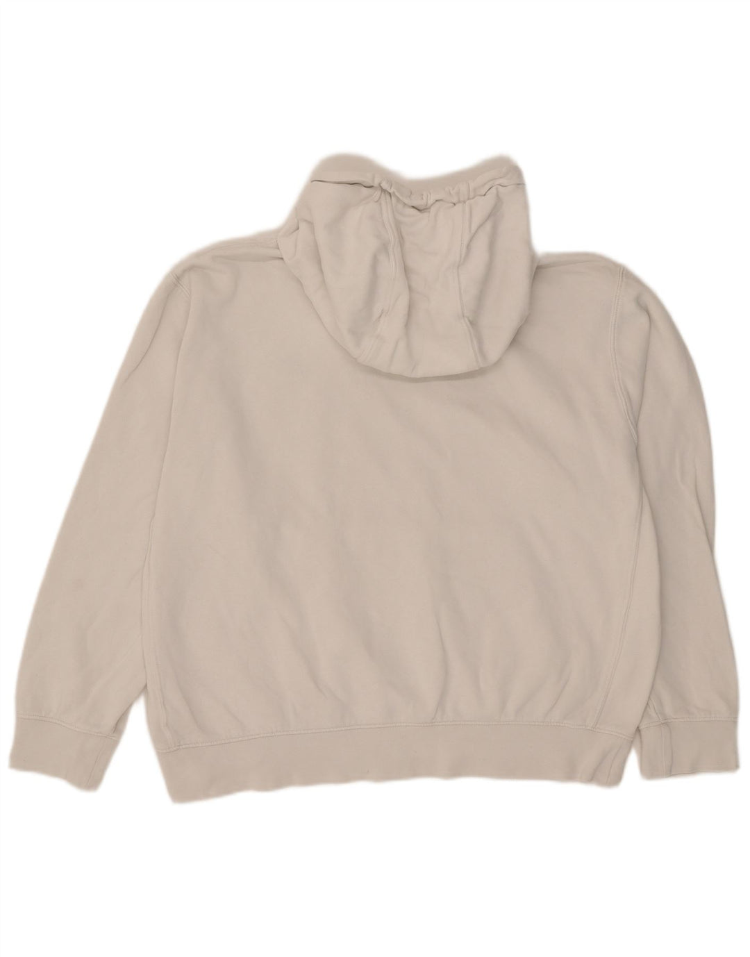 NIKE Womens Oversized Hoodie Jumper UK 16 Large White Cotton