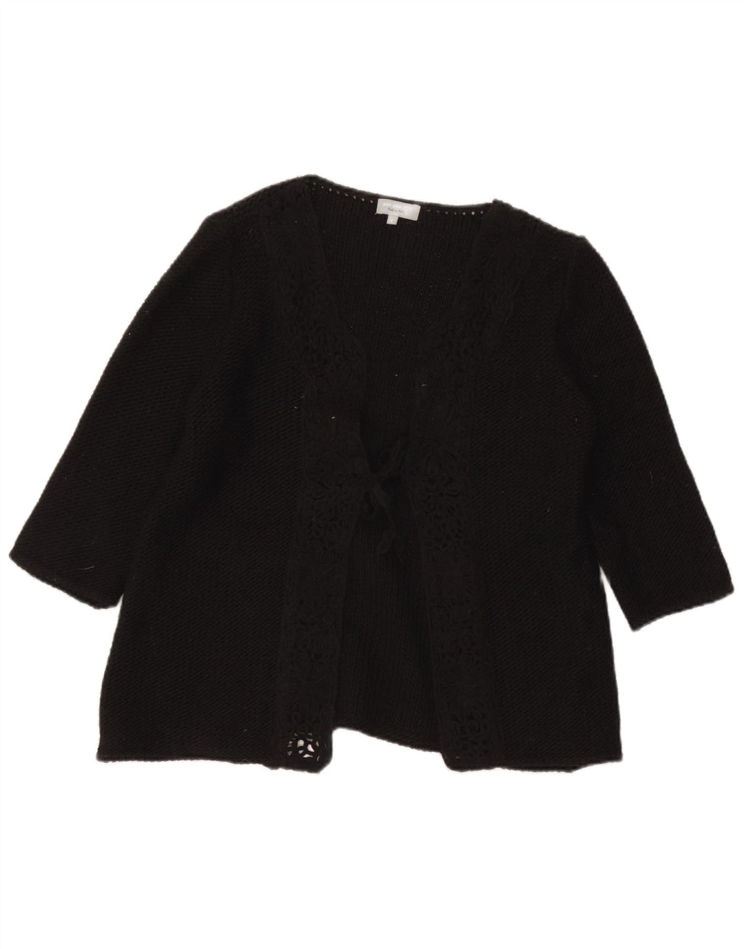 Maglione cardigan Marks & Spencer da donna Per Una UK 16 grande nero