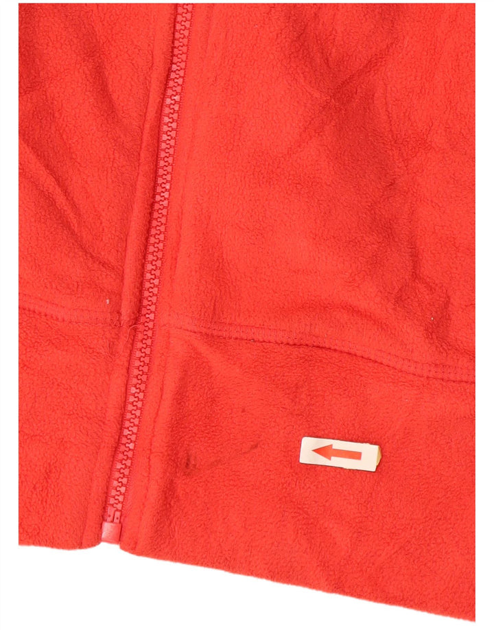 CALVIN KLEIN Giacca in pile con grafica da donna UK 10 Small Arancione Poliestere