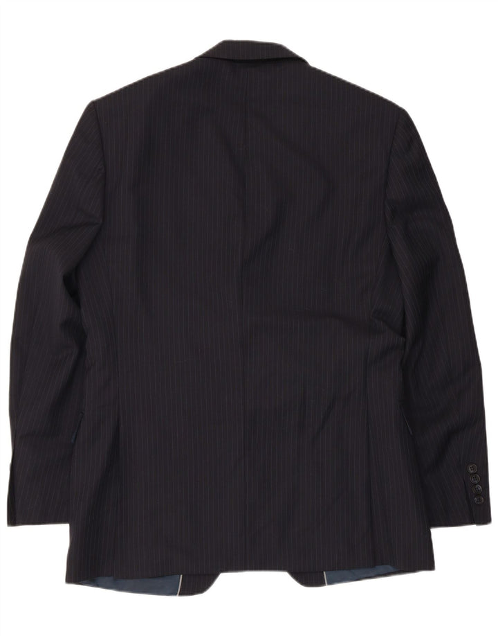 Giacca blazer a 2 bottoni da uomo Marks & Spencer UK 38 lana blu navy media