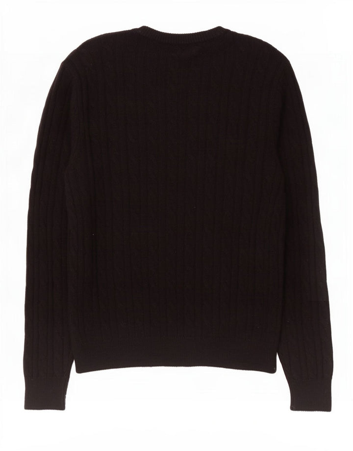 Jack Wills Uomo Maglione con scollo a barca Maglione nylon nero medio