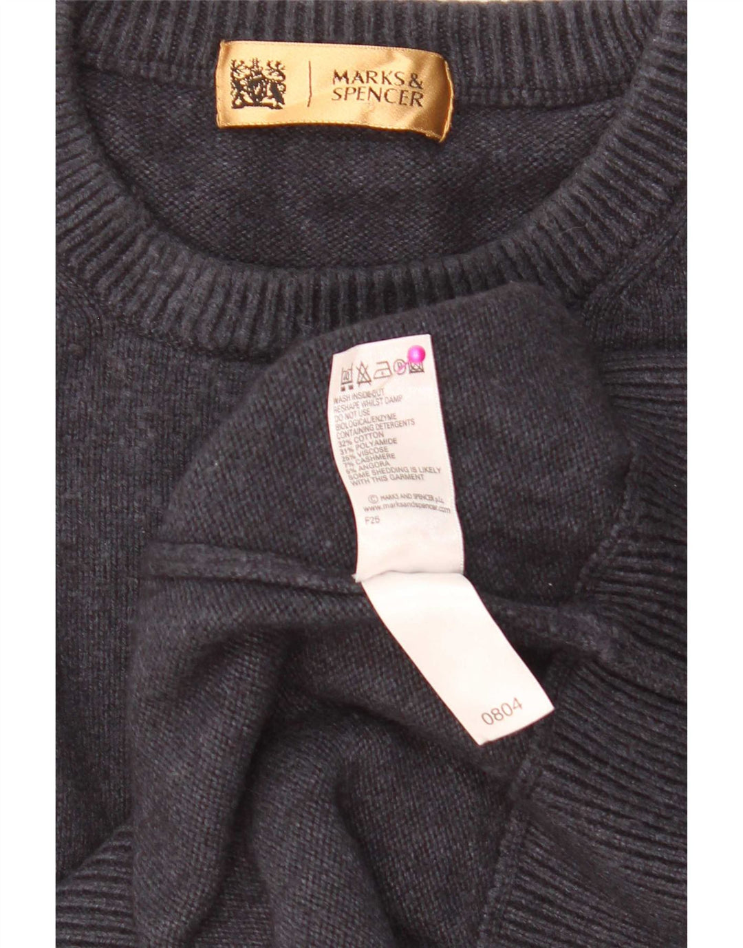 Maglione maglione girocollo da uomo Marks & Spencer XL cotone blu navy