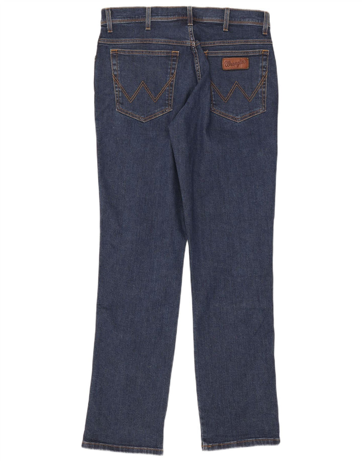 Jeans dritti elasticizzati Texas da uomo Wrangler W35 L34 cotone blu