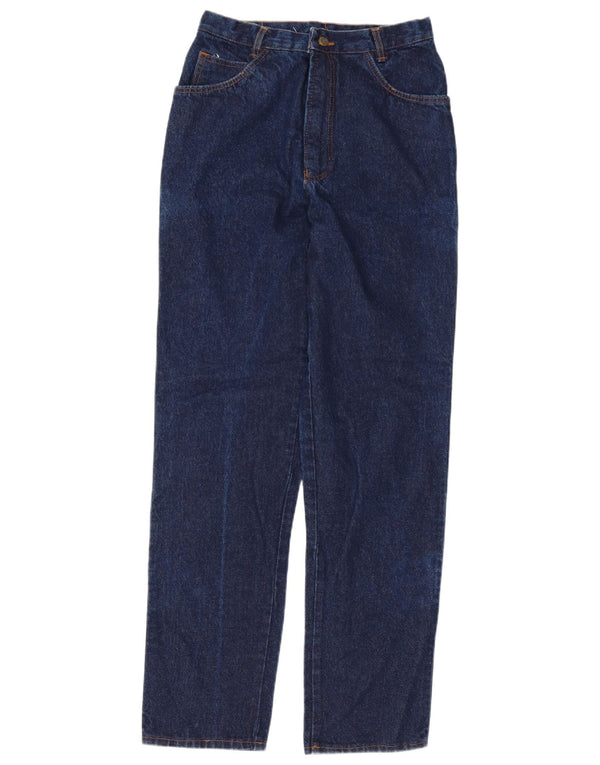 Jeans affusolati a vita alta da donna vintage W30 L34 Blu navy