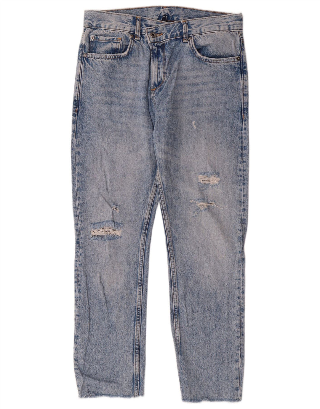 Jeans cropped effetto consumato da donna Liu Jo W27 L27 cotone blu