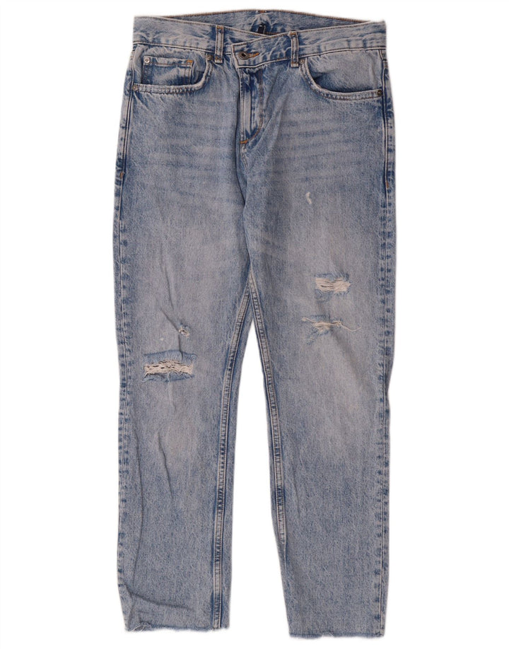 Jeans cropped effetto consumato da donna Liu Jo W27 L27 cotone blu