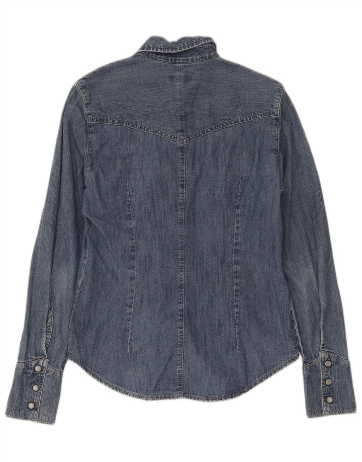 Camicia di jeans da donna Carrera UK 12 Cotone blu medio
