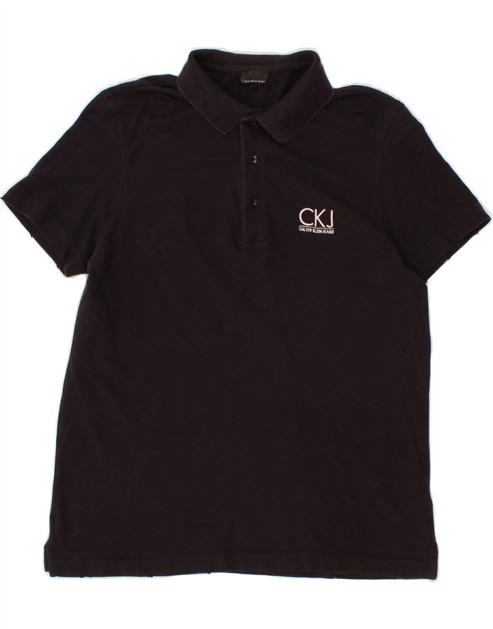 CALVIN KLEIN JEANS Mens Polo Shirt Small Black Cotton Vintage Calvin Klein Jeans and Second-Hand Calvin Klein Jeans from Messina Hembry 