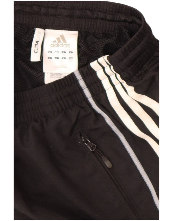 Pantaloni da tuta Adidas Climalite da uomo in poliestere a righe nere medie