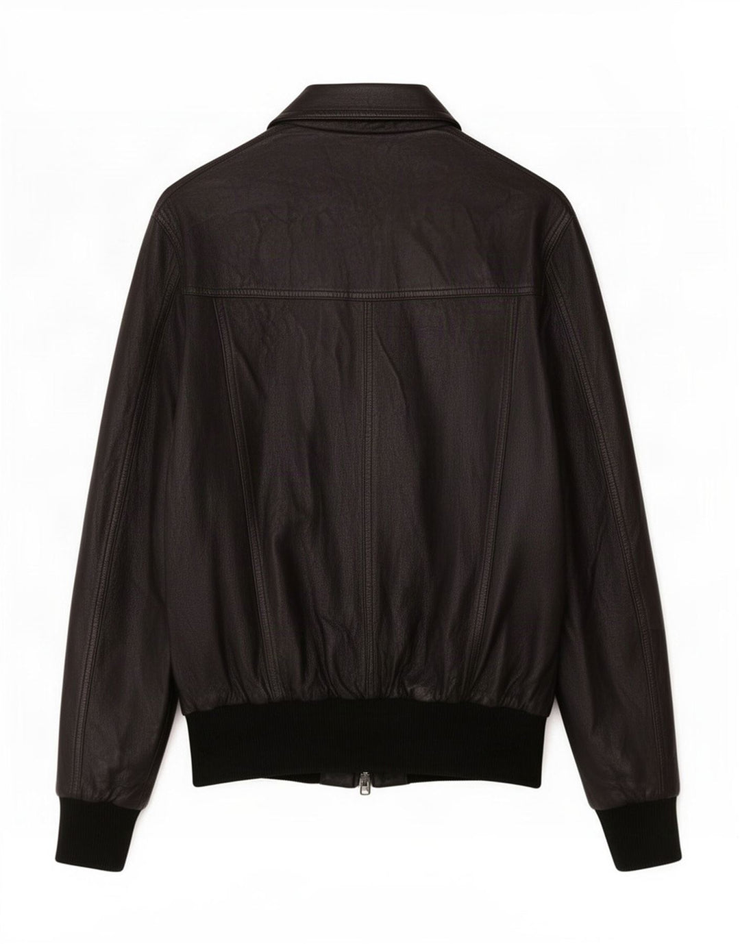 Giacca in pelle vintage da donna IT 48 XL Nera