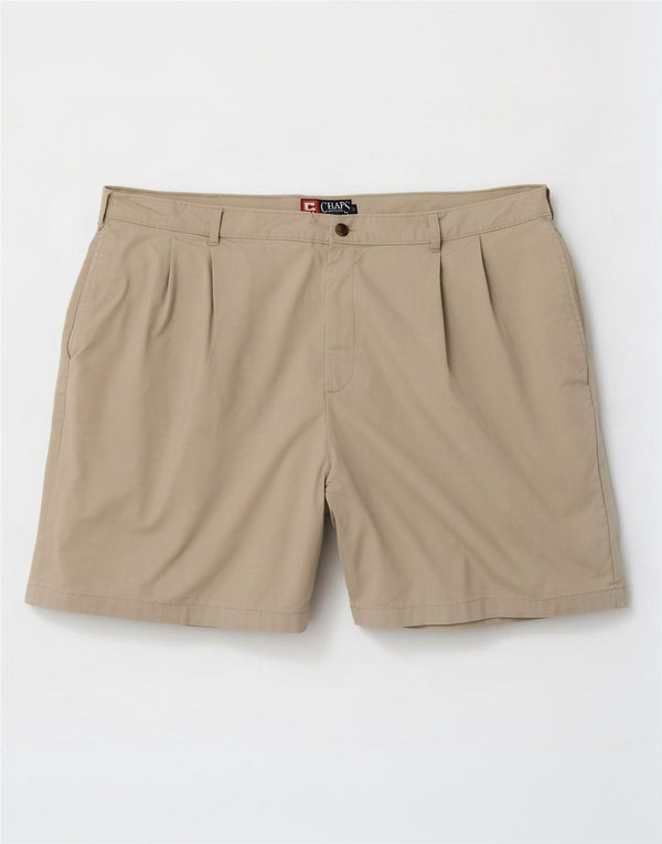Chaps Ralph Lauren Mens Pegged Chino Shorts W42 2XL Beige Cotton