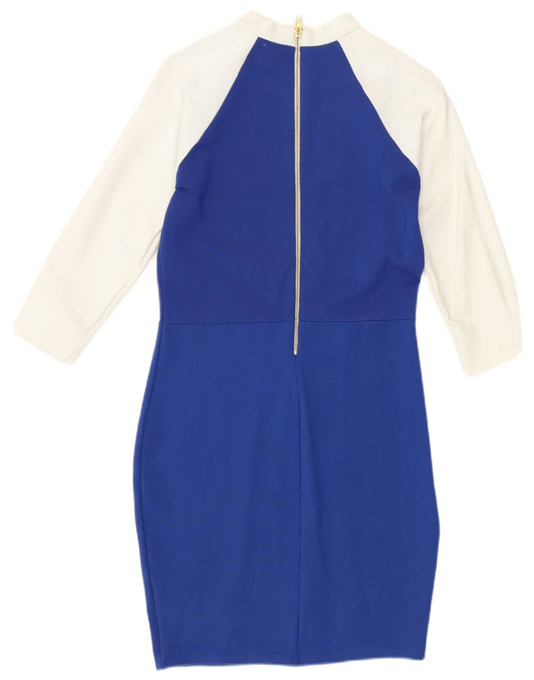 KAREN MILLEN Abito aderente da donna UK 12 Blu medio Colourblock moderno