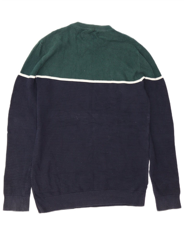 Maglione maglione girocollo da uomo Jack & Jones piccolo blu navy color block