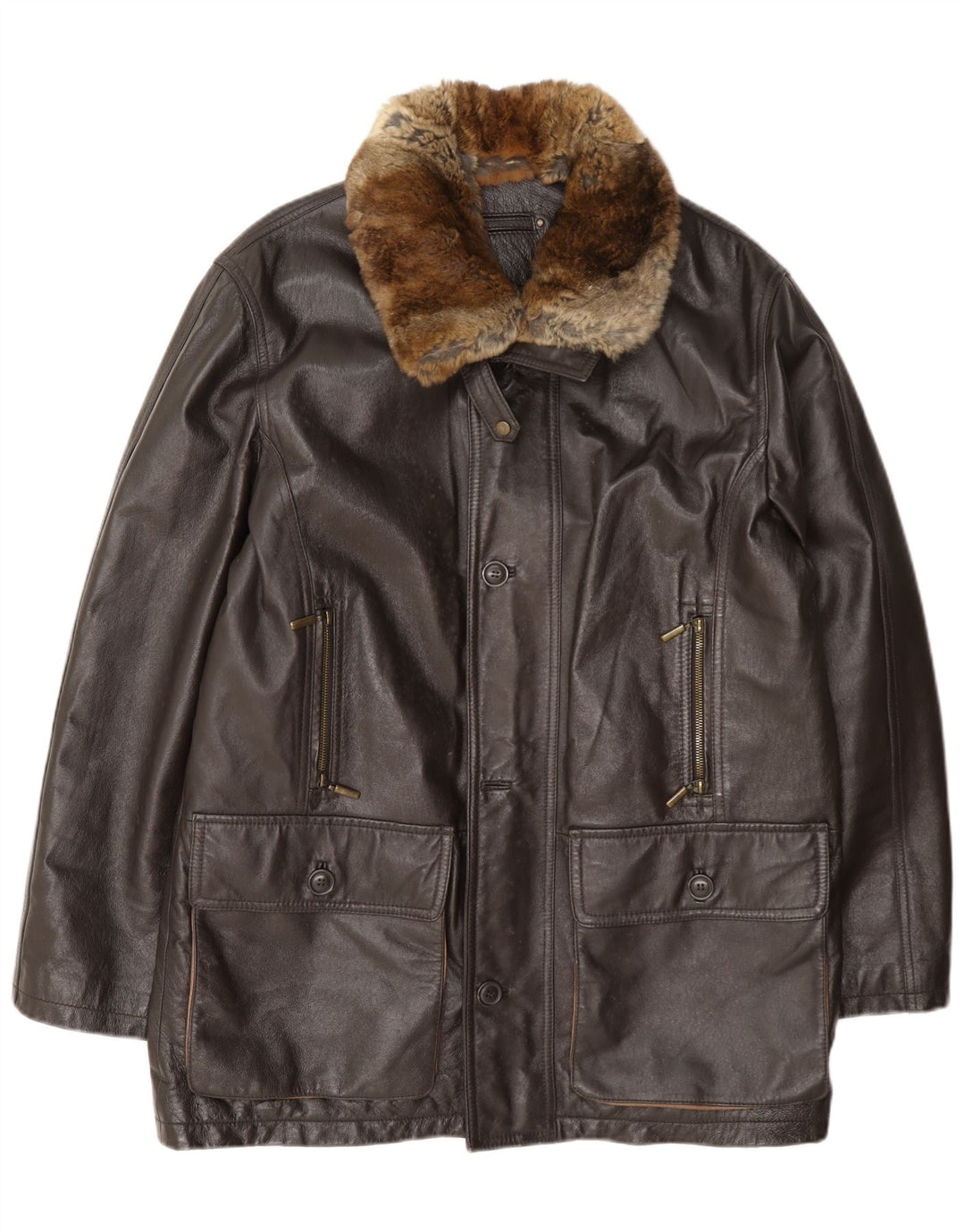 Giacca in pelle da uomo Magione Zugaroni IT 52 XL Marrone