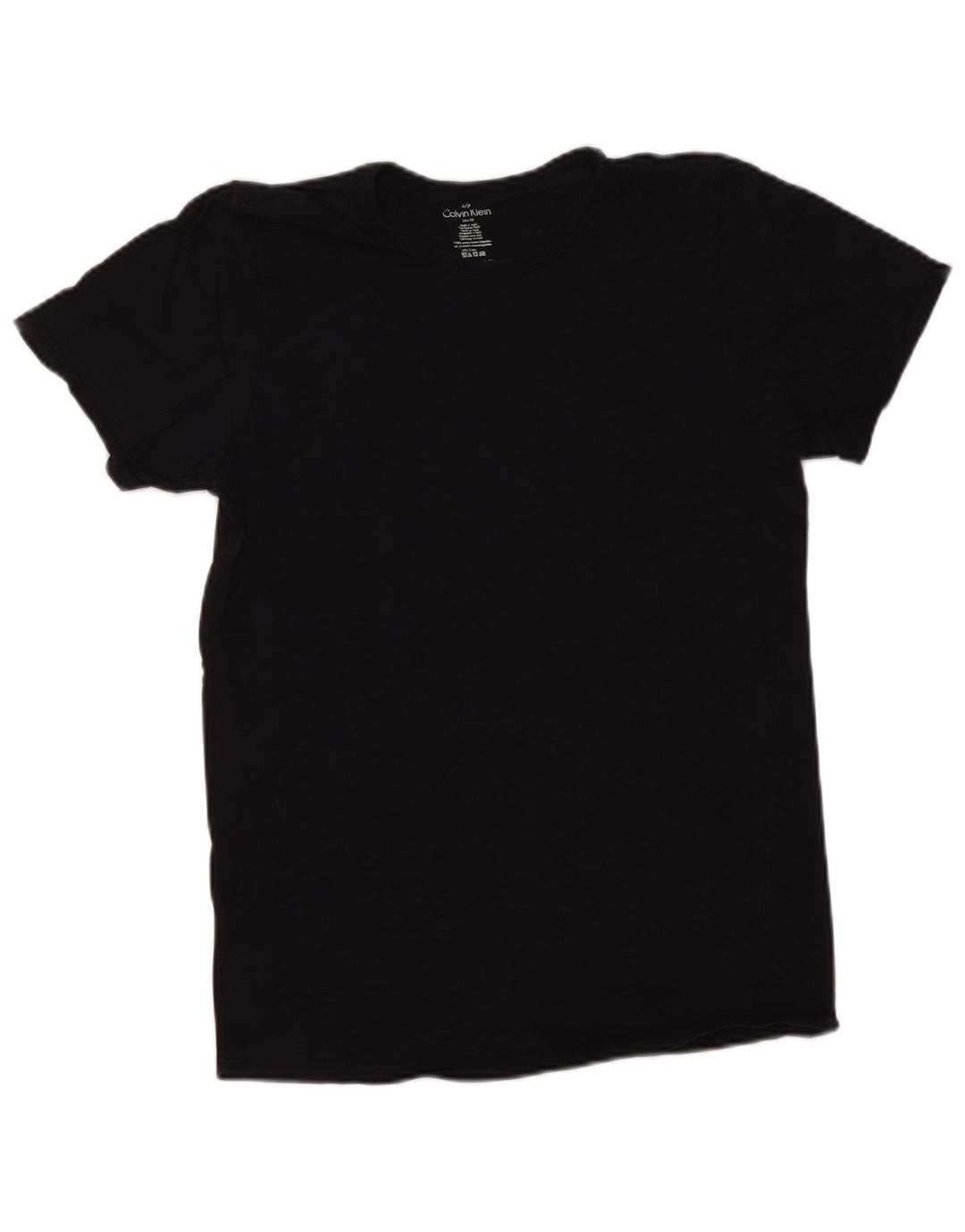 CALVIN KLEIN T-shirt slim fit da uomo piccola in cotone nero