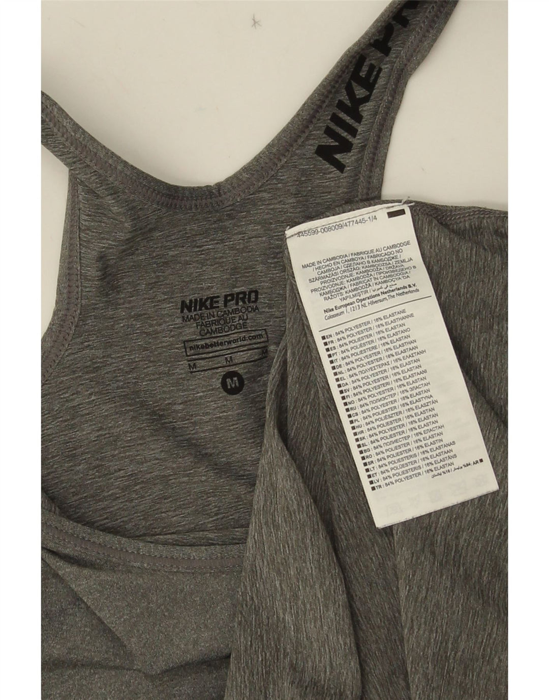 Canotta grafica da donna Nike UK 12 Poliestere grigio medio