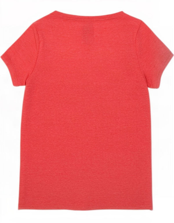 T-shirt da donna Tommy Hilfiger UK 14 Large Rosso screziato in poliestere