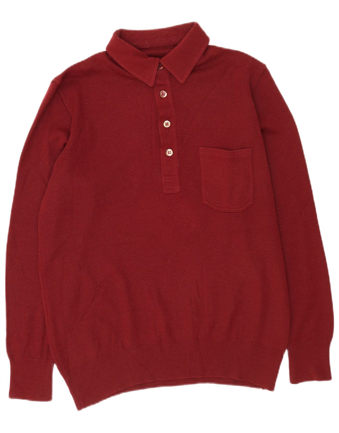 Maglione vintage da uomo con collo alto bordeaux medio