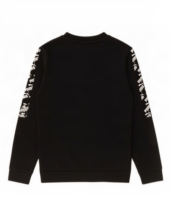 Felpa grafica da ragazzo Puma 11-12 anni in cotone nero