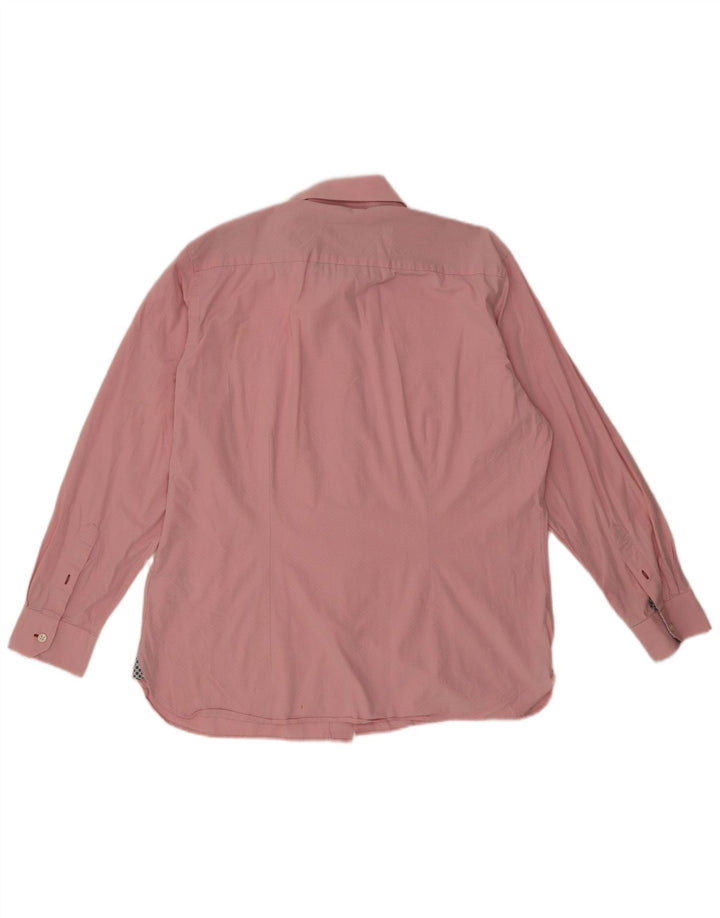Camicia da uomo Ted Baker taglia 16 1/2 grande cotone geometrico rosa