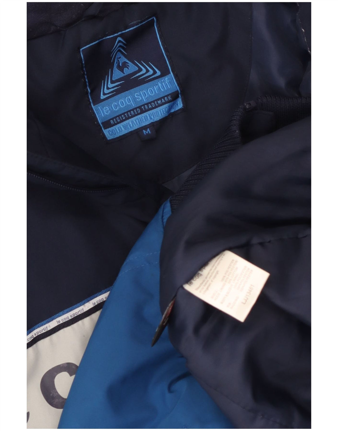 Giubbotto bomber grafico da uomo Le Coq Sportif UK 38 Blocco colore blu medio