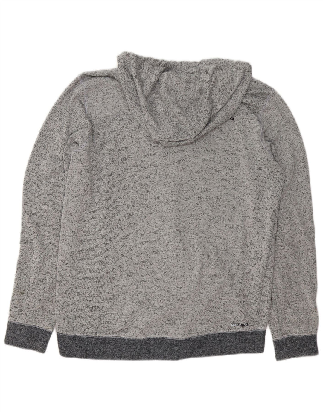 Maglione con cappuccio e zip da uomo HURLEY grande in cotone grigio