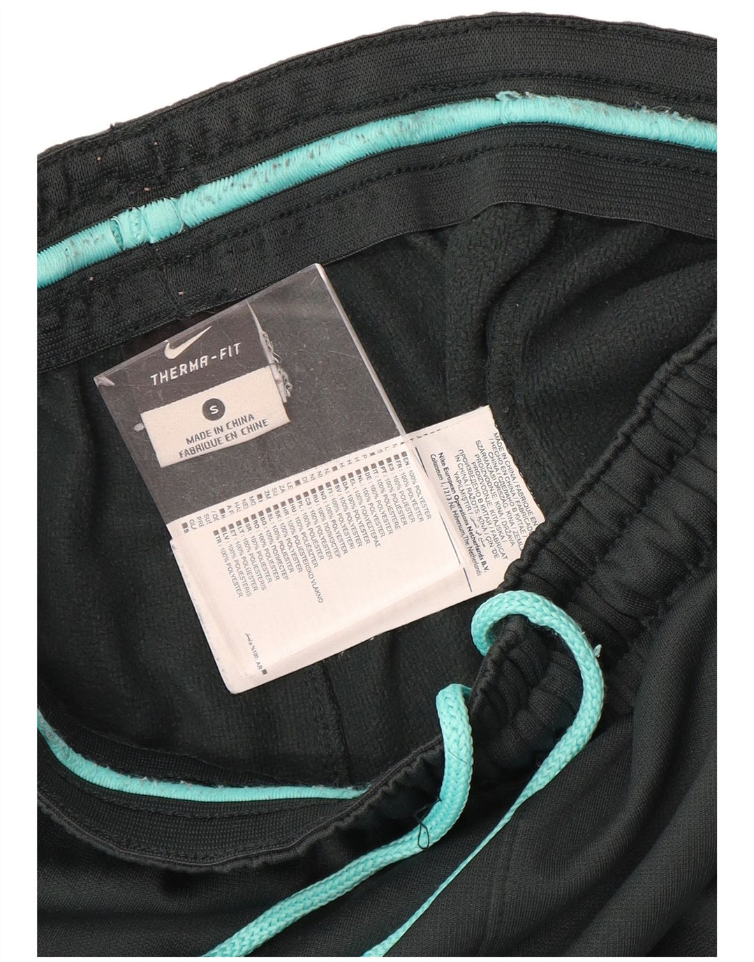 Pantaloni da tuta grafica Nike Therma-Fit da uomo Small Black Colourblock