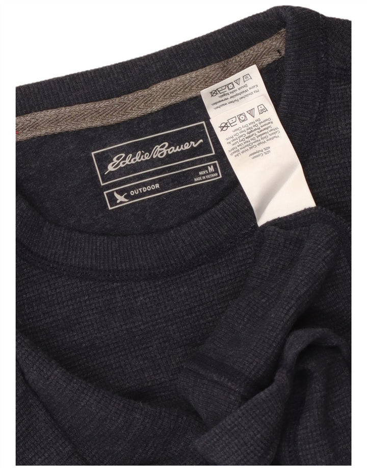 EDDIE BAUER Top da uomo a maniche lunghe in cotone blu navy medio