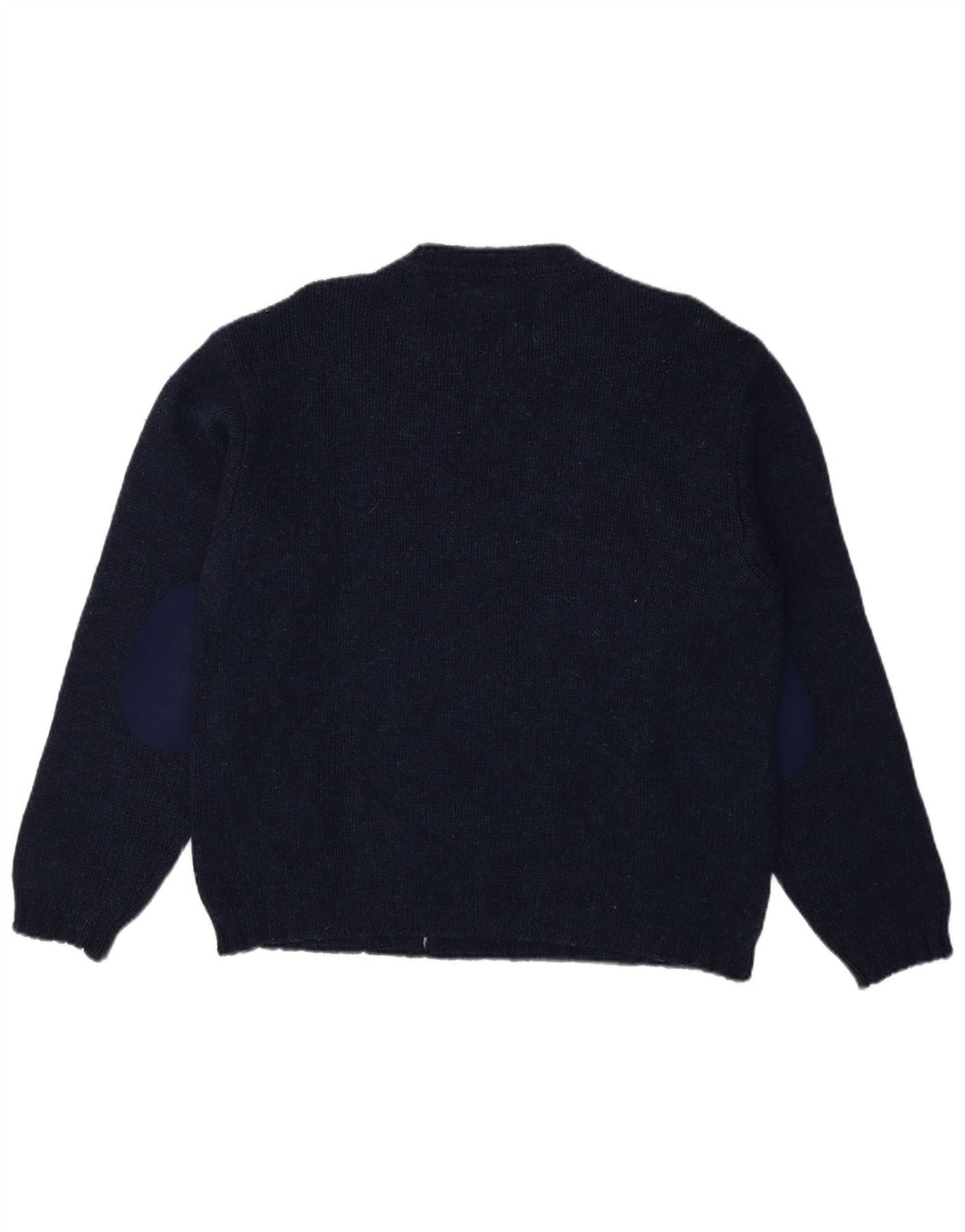 Maglione da uomo girocollo Benetton grande blu navy a rombi/diamante