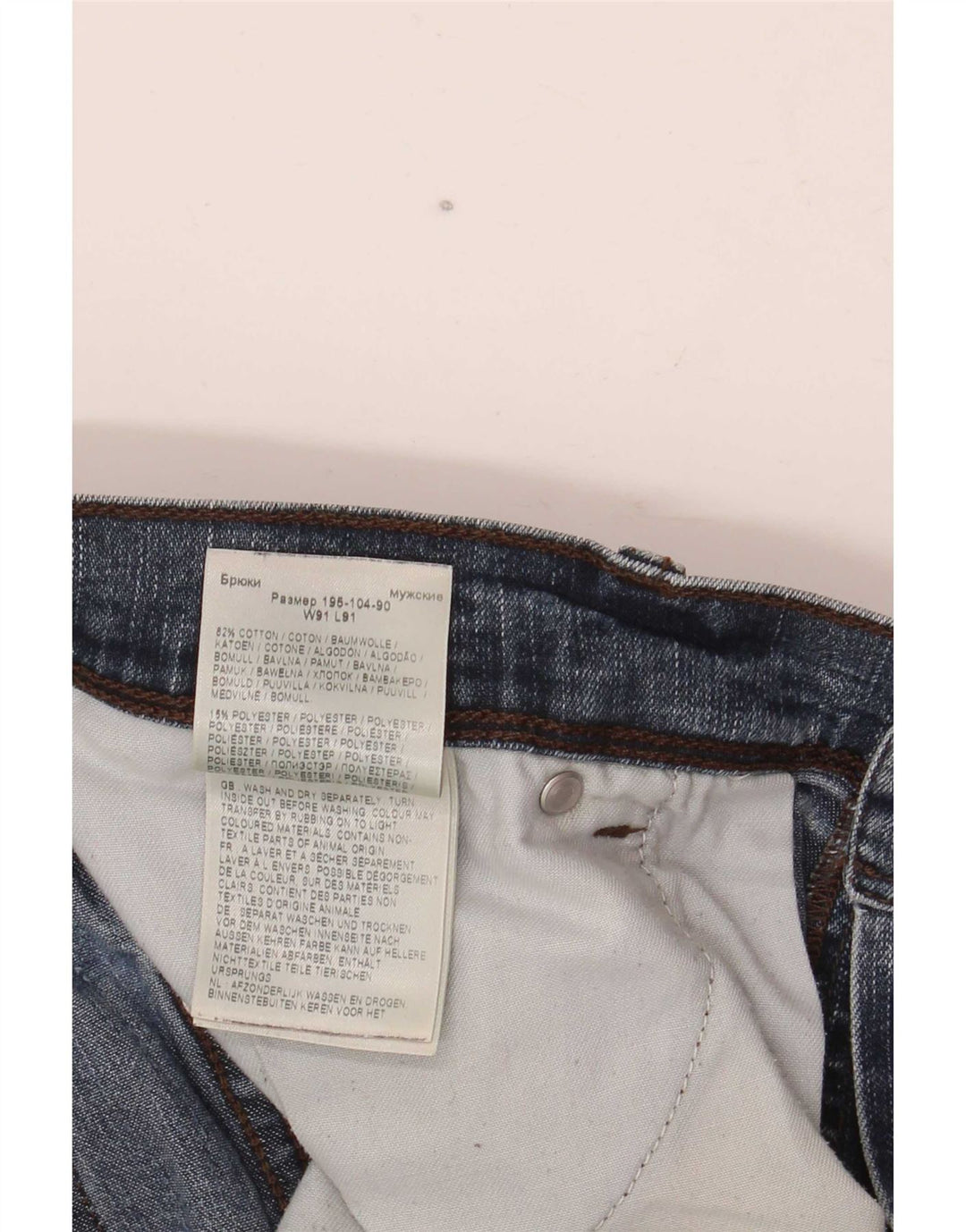 Jeans dritti da uomo Wrangler Texas W36 L36 cotone blu