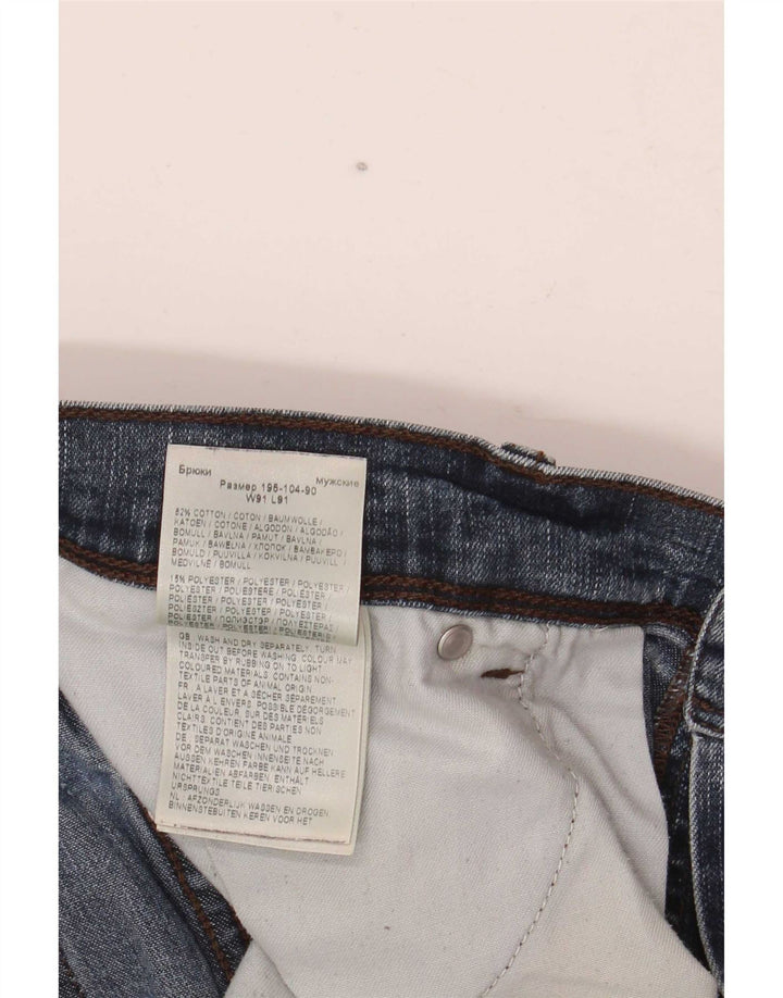 Jeans dritti da uomo Wrangler Texas W36 L36 cotone blu