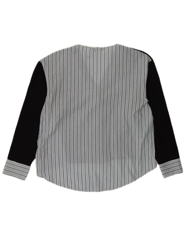 Camicia Zara da donna camicetta UK 14 cotone a righe nere medie