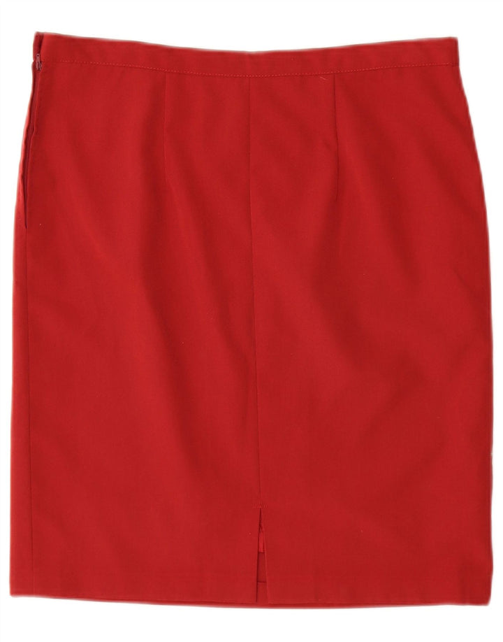 Set gonna vintage da donna a 5 bottoni in 2 pezzi UK 12 medio W30 rosso