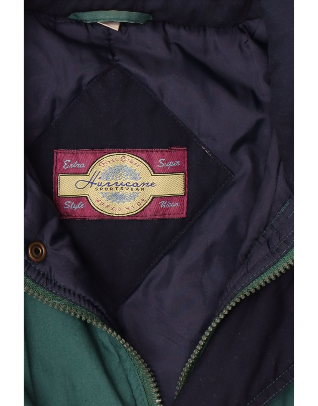 Giacca imbottita ampia da uomo Hurricane UK 38 Cotone verde medio