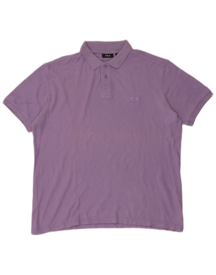 Polo da uomo FILA XL in cotone viola