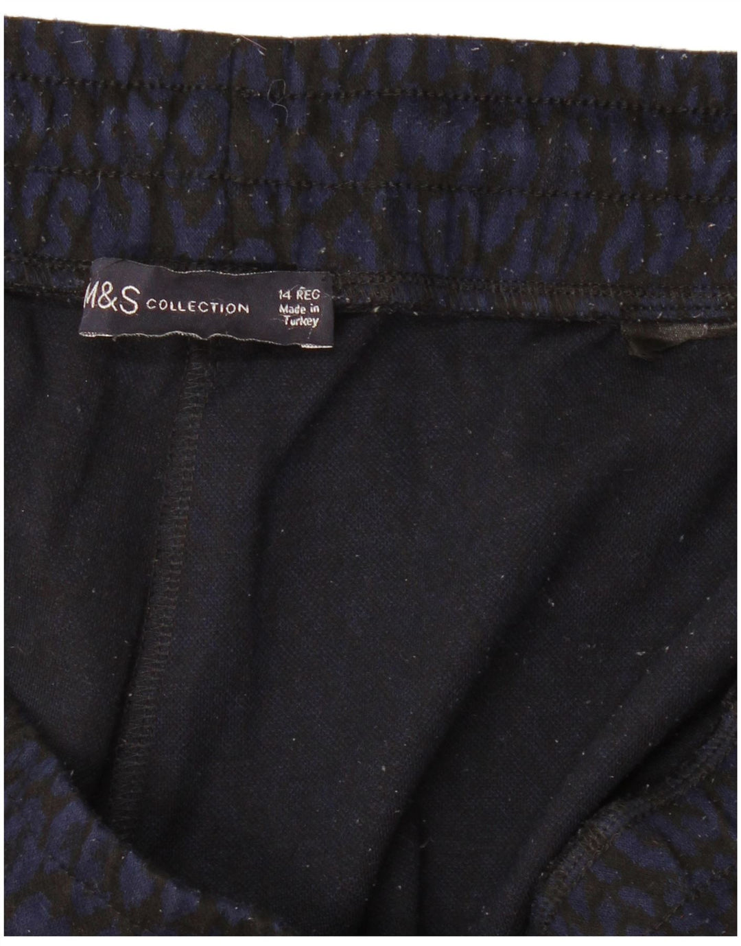 Pantaloni da tuta da donna Marks & Spencer Joggers XL Blu navy Stampa animalier