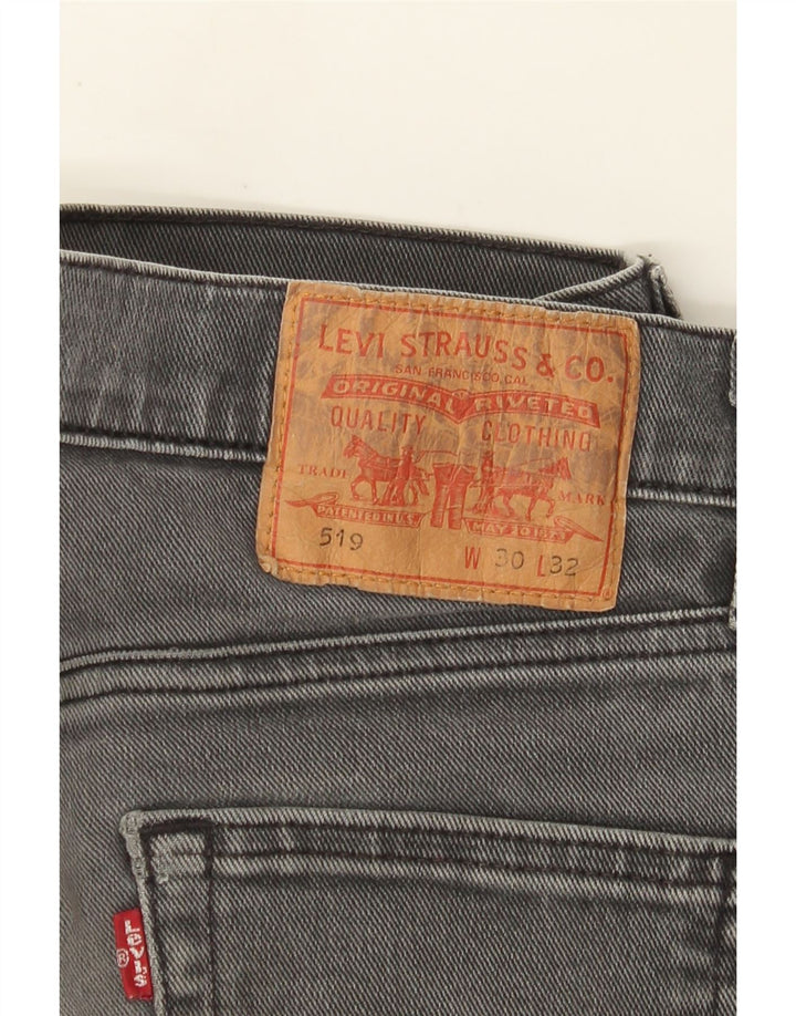 Levi's Uomo 519 Jeans Skinny W30 L27 Cotone Grigio