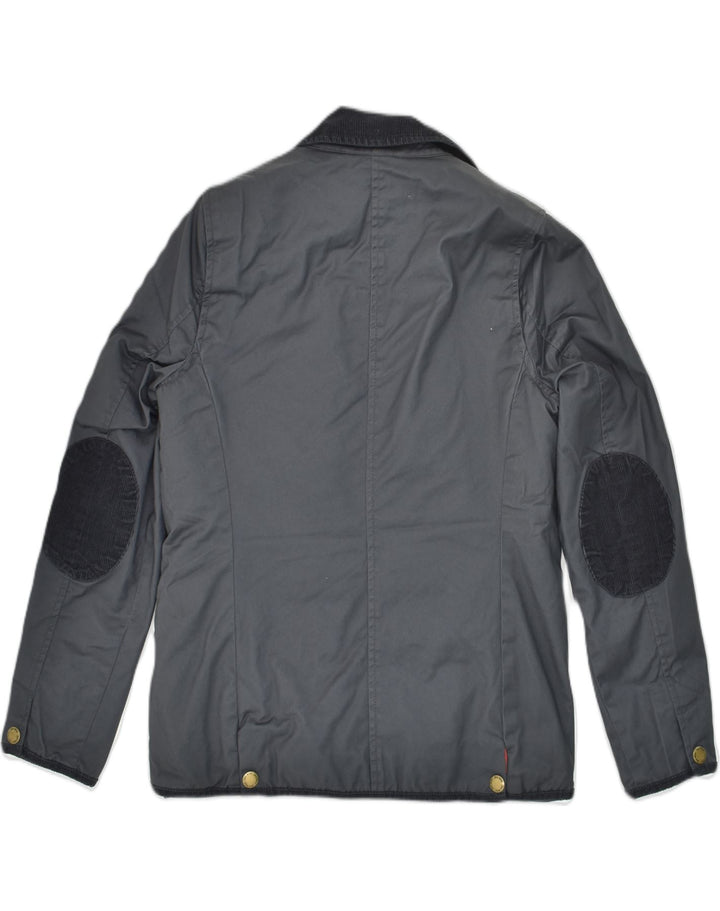 JACK WILLS Womens Windbreaker Jacket UK 8 Small Grey Cotton | Vintage Jack Wills | Thrift | Second-Hand Jack Wills | Used Clothing | Messina Hembry 