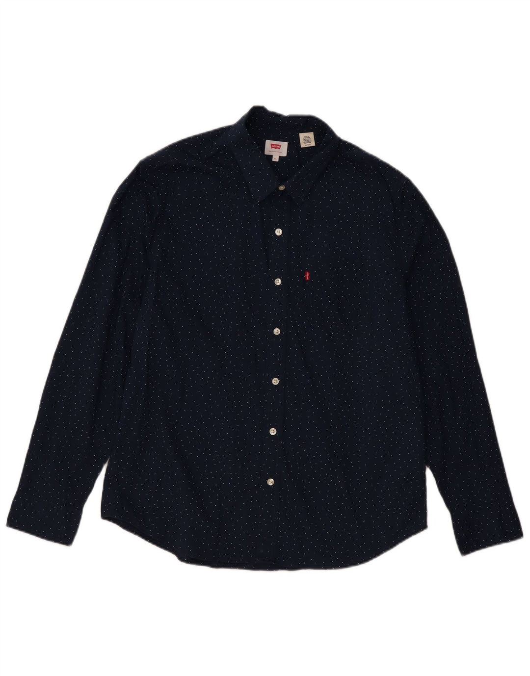 Camicia Levi's da uomo XL in cotone maculato blu navy classica