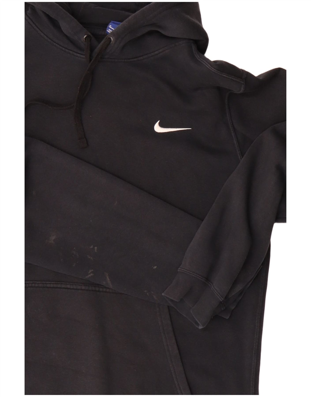 Felpa con cappuccio da uomo Nike, cotone medio nero